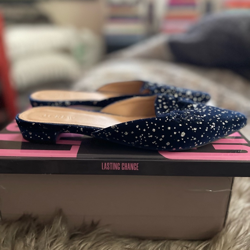 J. Crew Navy Flats with Elegant Design